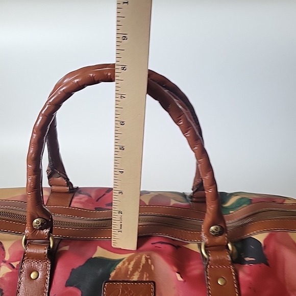 Patricia Nash Milano Duffle Bag Weekender Spring Multi Floral Coated Canvas - Picture 13 of 16
